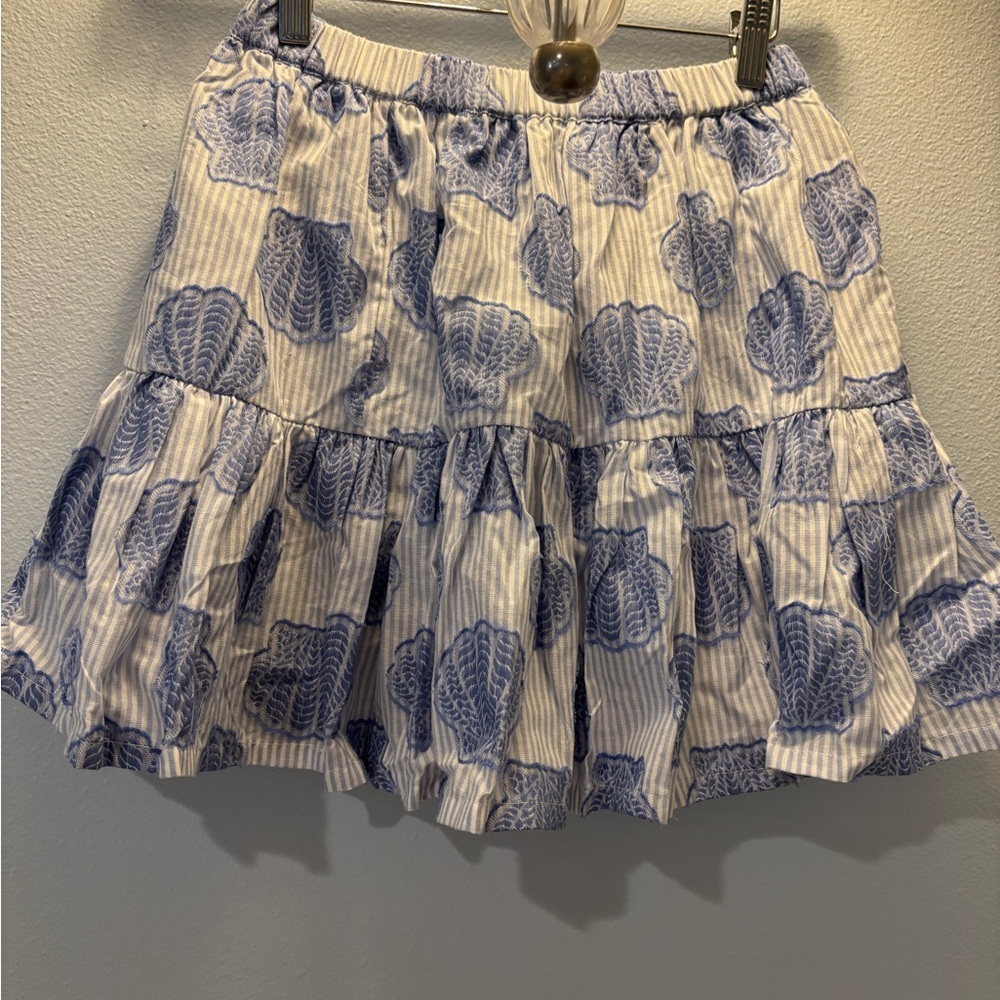 Blue and White Floral Women's Skirt